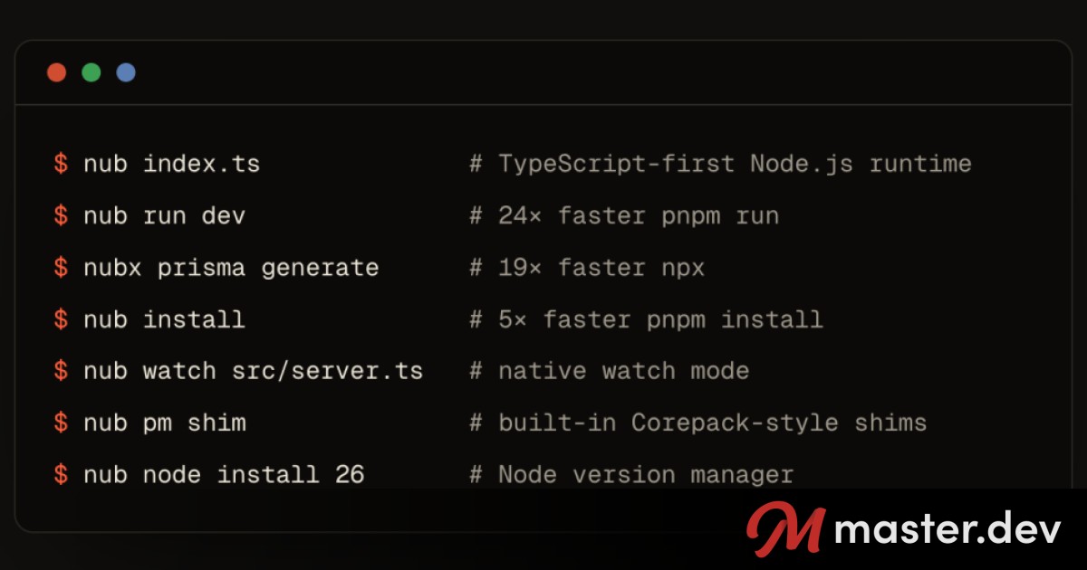 Nub: A New Performance Toolchain for Node.js